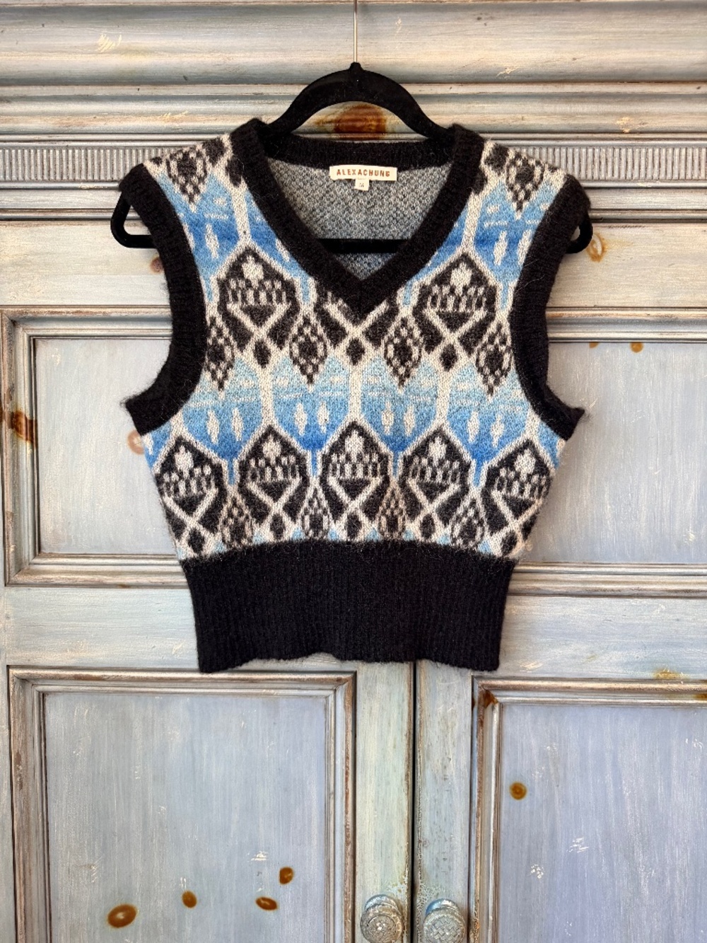 Alexa Chung Jacquard  V Neck Size M